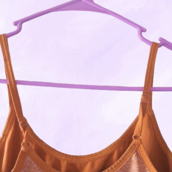 PINK Victoria's Secret active seamless lightly lined sports bra in orange-brown - Picture 2 of 5
